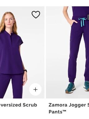 Figs Zamora Jogger PantsSmall Petite NWT and Rafaela Oversized Scrub Top XS NWT